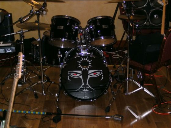 Jet black and sinister.